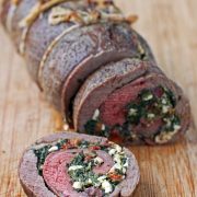 Greek Stuffed Flank Steak