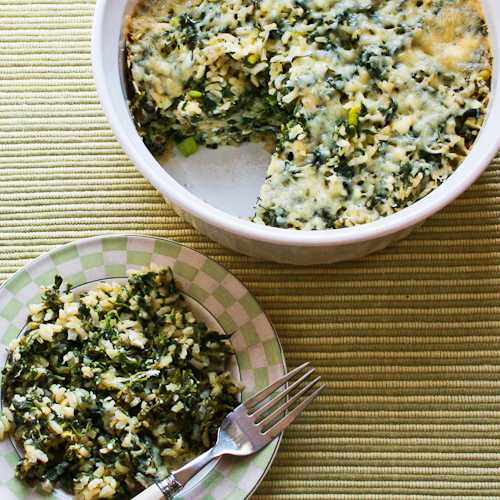 Spinach & Parmesan Rice Bake