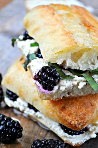 Vegan Blackberry & Ricotta Sandwich
