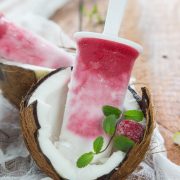 Raspberry Coconut Popsicles