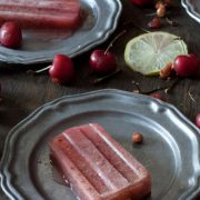 Cherry Lime Popsicles