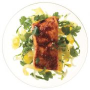 Red Curry Salmon with Pineapple Slaw