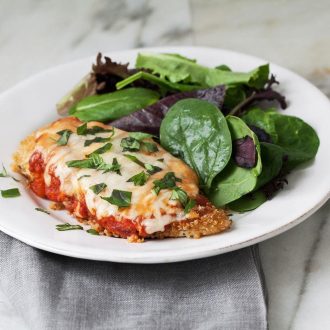 Quinoa Crusted Chicken Parm