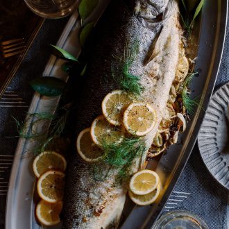 Fennel & Meyer Lemon Stuffed Salmon