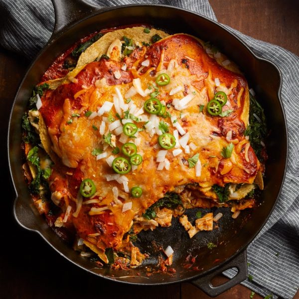 Adobo Chicken & Kale Enchiladas